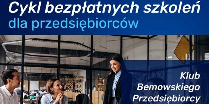 Plakat szkoleń biznesowych na Bemowie